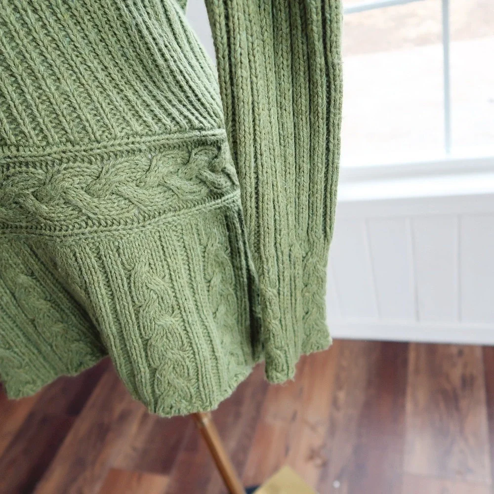 Old Navy Womens Tunic Sweater Sz S Green Fairycore Cottagecore Goblincore Earthy